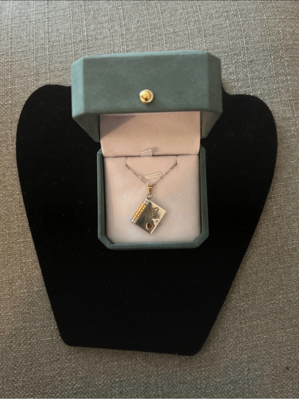 Book pendant necklace for granddaughter